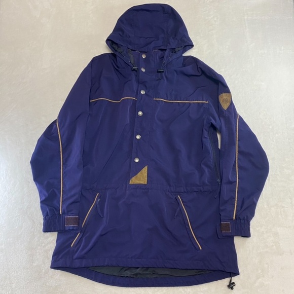 Vintage LL Bean Jacket Men Medium Dark Purple Winter Coat Nordic Lined Outdoor M - Picture 1 of 16